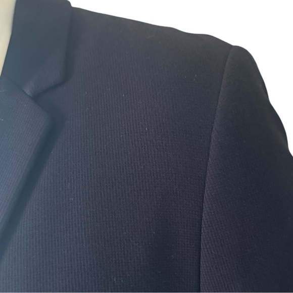 HUGO BOSS Arwido Slim Fit Stretch 2 Button Blazer Dark Blue Knit Size 40R - Picture 8 of 16